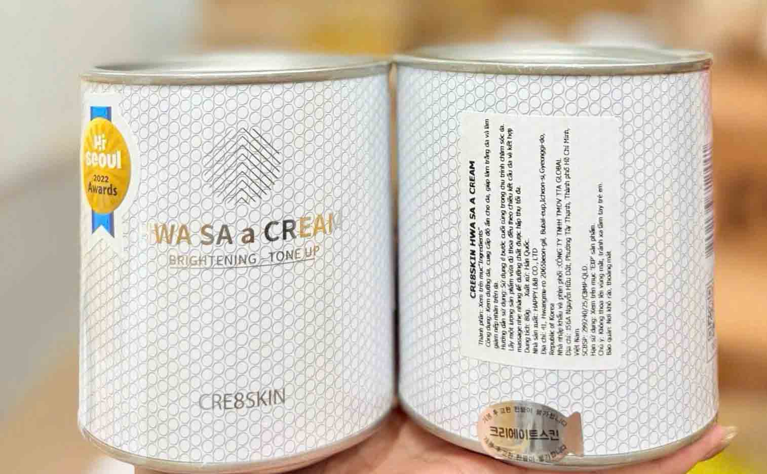 Kem dưỡng trắng nâng tông cá hồi Cre8skin Hwa Sa A Cream