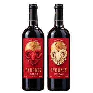 Rượu vang linh vật dê PYRONIS Shiraz Đinh Mùi