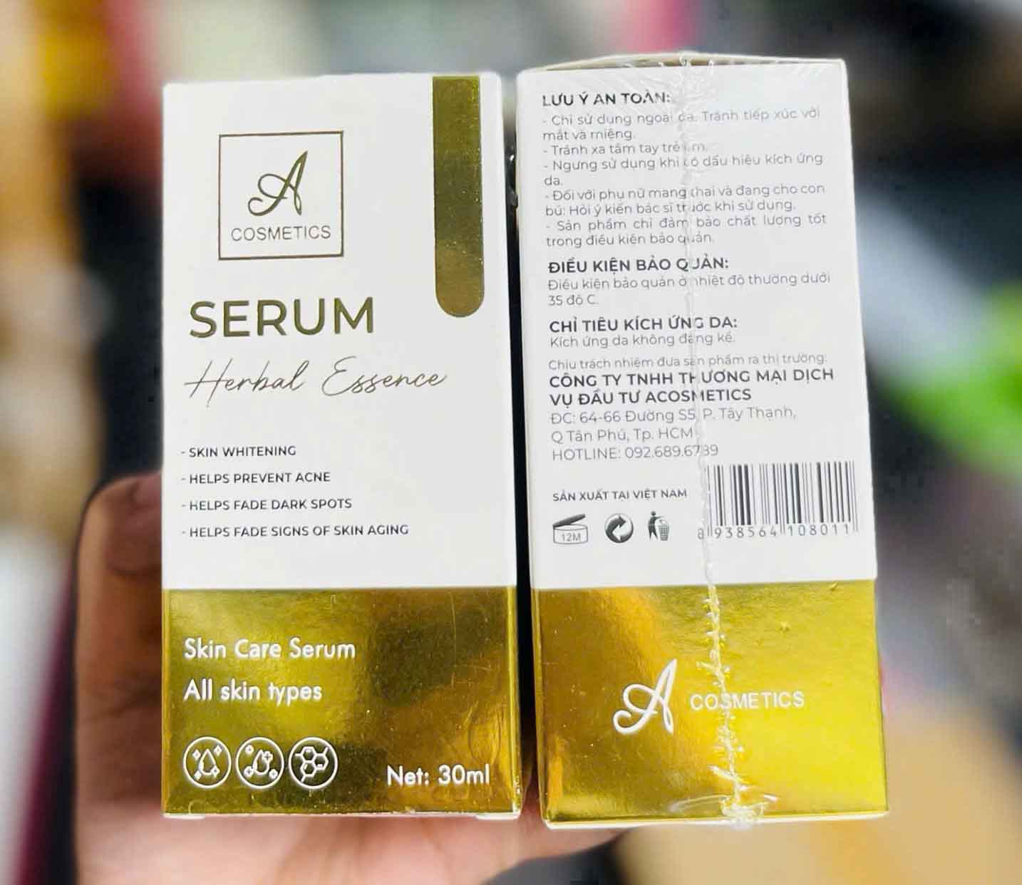 Serum A Cosmetics Herbal Essences dưỡng da trắng sáng