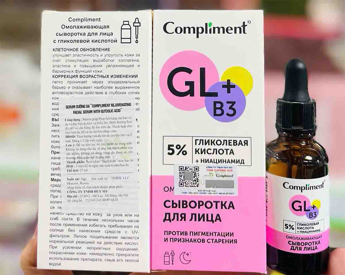 Serum Compliment 5% axit Glycolic và Niacinamide B3