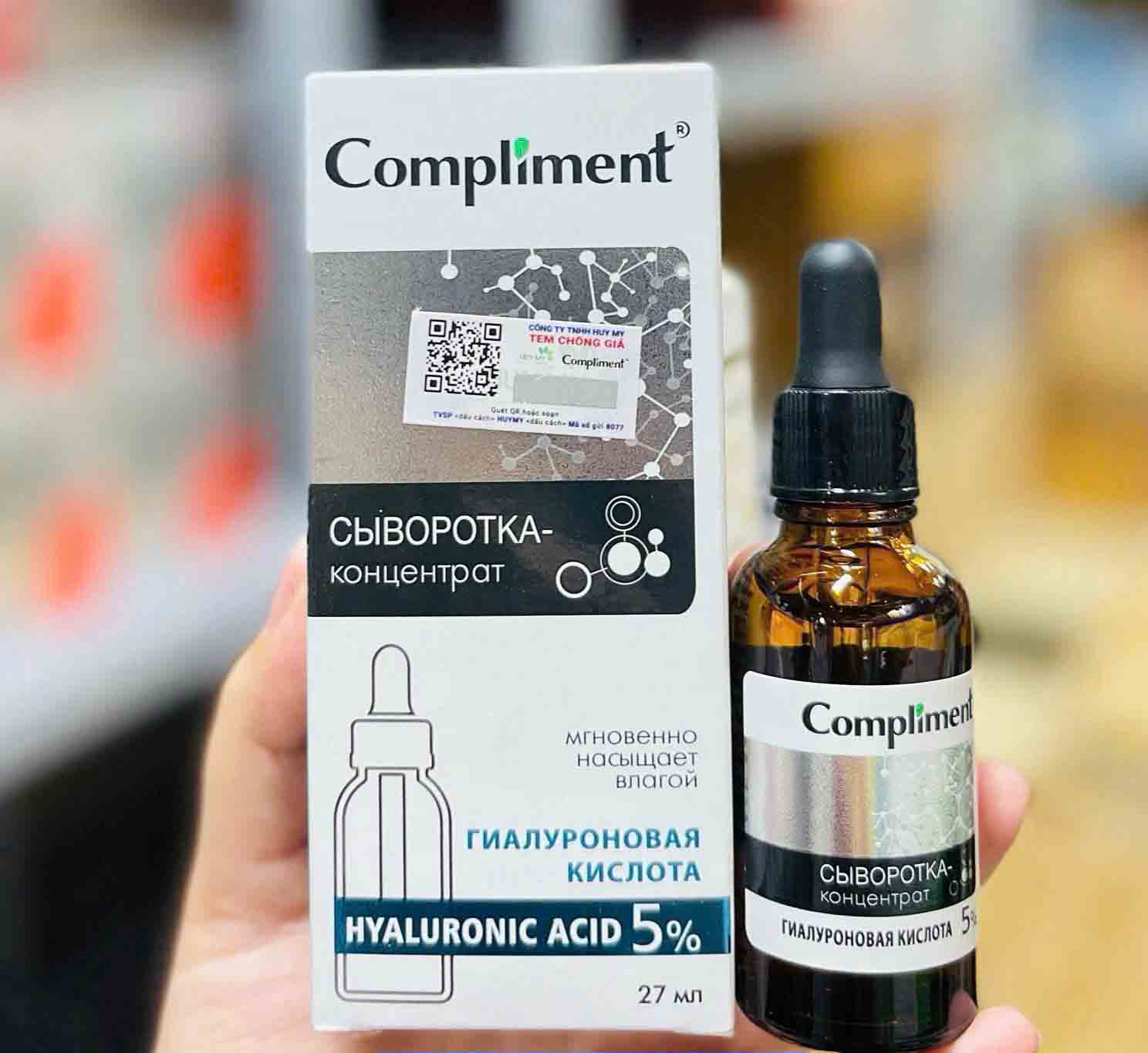 Serum Compliment Hyaluronic Acid 5 cấp ẩm, phục hồi da 27ml 1