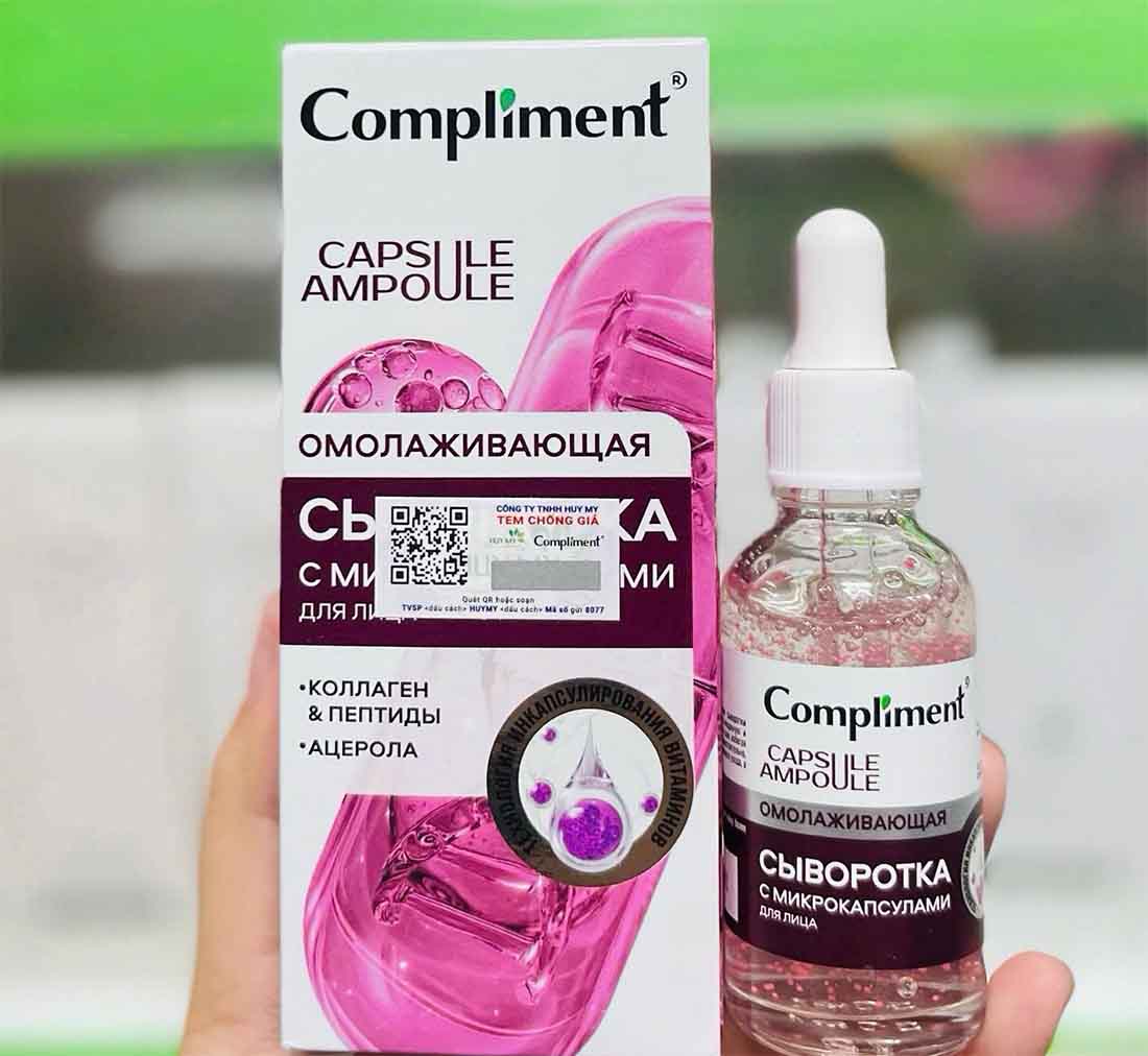 Serum vi nang Compliment Capsule Ampoule màu hồng
