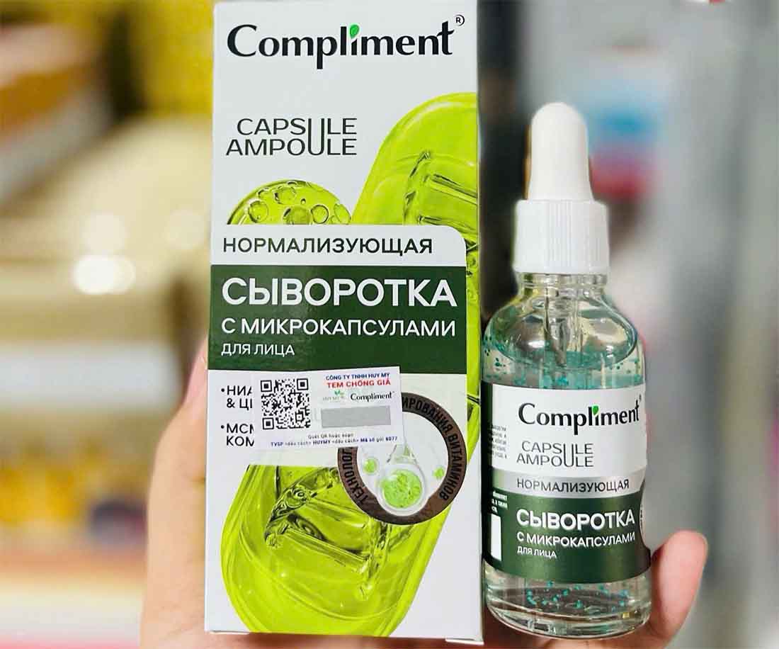 Serum vi nang Compliment Capsule Ampoule xanh lá