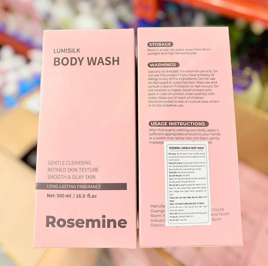 Sữa tắm Rosemine Lumisilk Body Wash dưỡng sáng