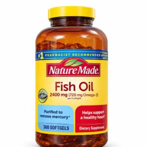 Viên dầu cá Nature Made Fish Oil 2400mg 720mg Omega 3 300v