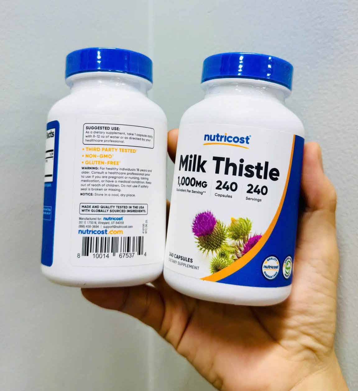 Viên hỗ trợ chức năng gan Nutricost Milk Thistle 1000mg