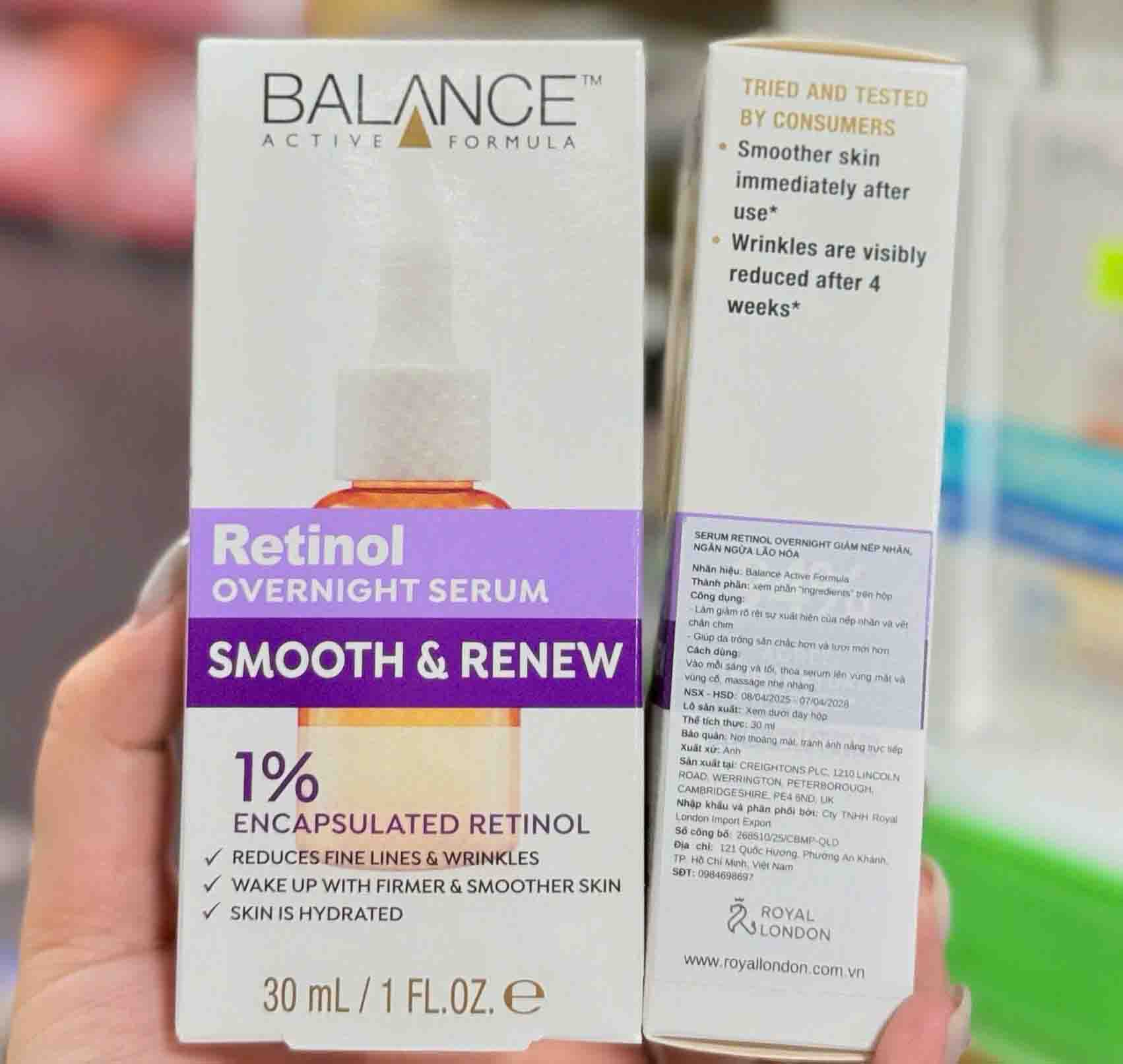 balance active formula retinol overnight serum