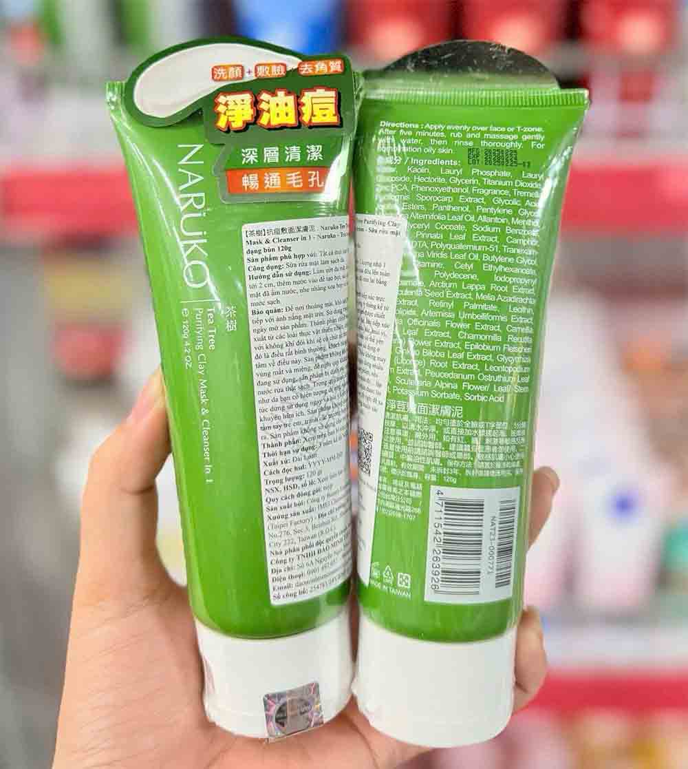 naruko tràm trà sữa rửa mặt